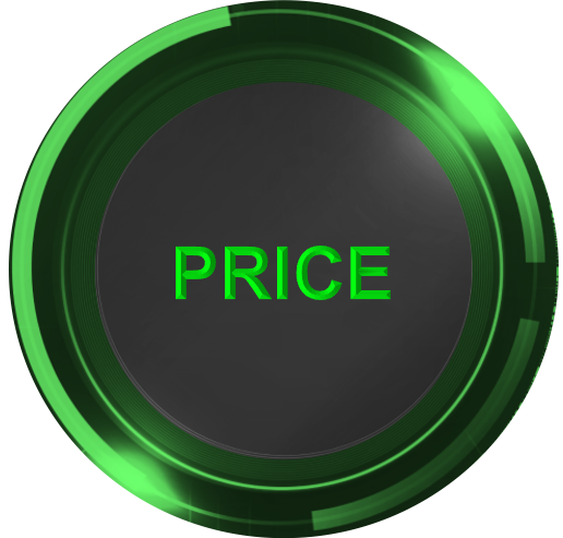 word price in green in upt circle